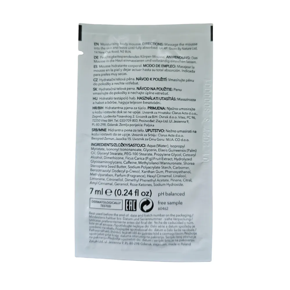 Muestra Ziaja Mousse Corporal Fit Anticelulítico 7ml - 1